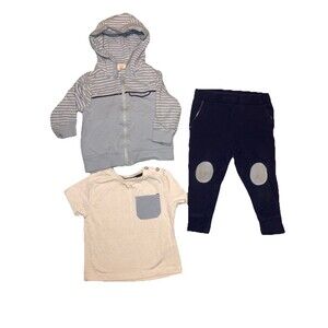 Boys 24M 3 PCs Outfit Set Blue Rorie Whelan
